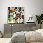 Wall Art 90cmx90cm Book Black Frame Canvas - Home & Garden > Wall Art