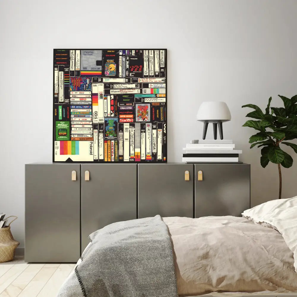Wall Art 90cmx90cm Book Black Frame Canvas - Home & Garden > Wall Art