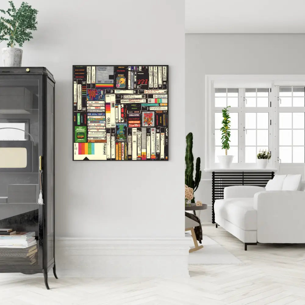 Wall Art 90cmx90cm Book Black Frame Canvas - Home & Garden > Wall Art
