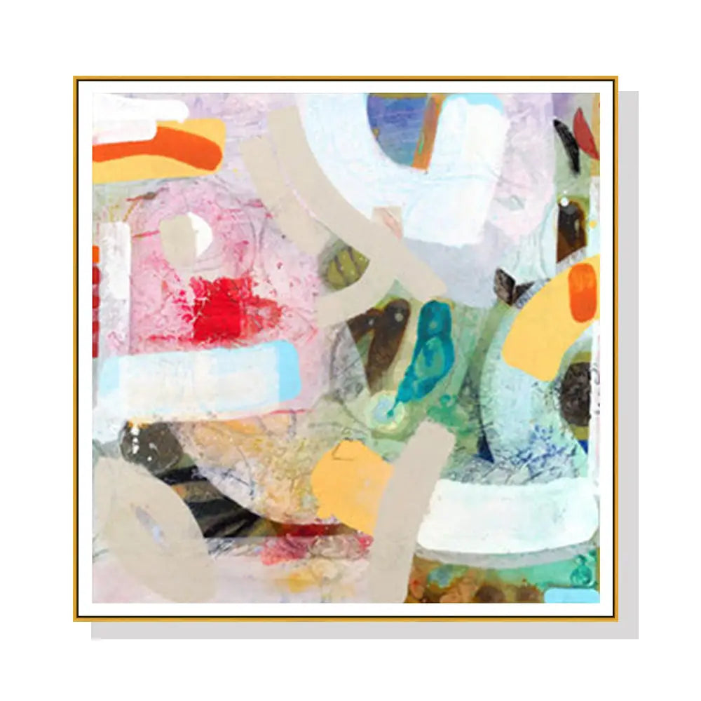 Wall Art 90cmx90cm Changed My Mind IV by Aleah Koury Gold Frame Canvas - Home & Garden > Wall Art