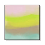 Wall Art 90cmx90cm Colorful Watercolor Black Frame Canvas - Home & Garden > Wall Art