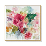 Wall Art 90cmx90cm Floral Brunch Gold Frame Canvas - Home & Garden > Wall Art
