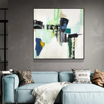 Wall Art 90cmx90cm Hard Truth Black Frame Canvas - Home & Garden > Wall Art