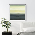 Wall Art 90cmx90cm Land of Serenity Black Frame Canvas - Home & Garden > Wall Art