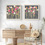 Wall Art 90cmx90cm Laurels Lollies 2 Sets Wood Frame Canvas - Home & Garden > Wall Art