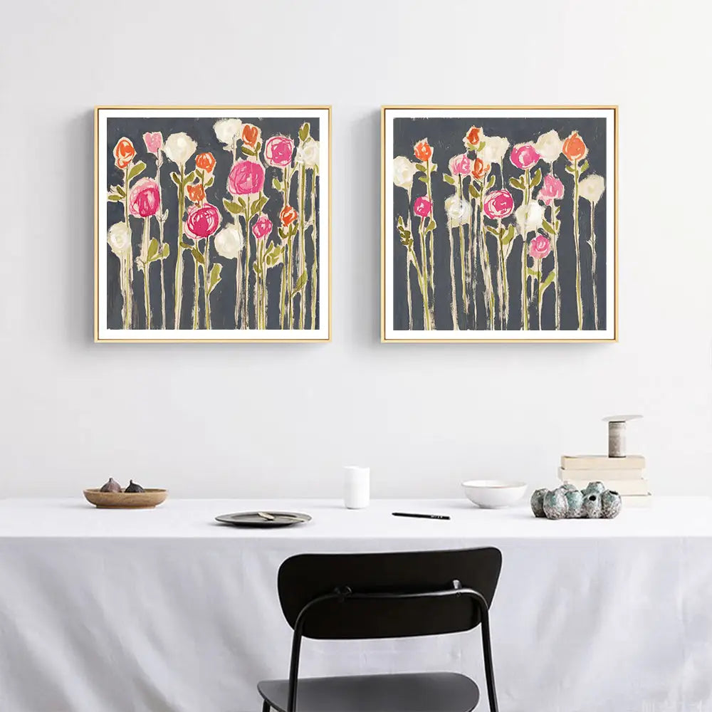 Wall Art 90cmx90cm Laurels Lollies 2 Sets Wood Frame Canvas - Home & Garden > Wall Art