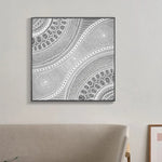 Wall Art 90cmx90cm Nayiri Bami Black Frame Canvas - Home & Garden > Wall Art