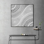 Wall Art 90cmx90cm Nayiri Bami Black Frame Canvas - Home & Garden > Wall Art