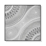 Wall Art 90cmx90cm Nayiri Bami Black Frame Canvas - Home & Garden > Wall Art