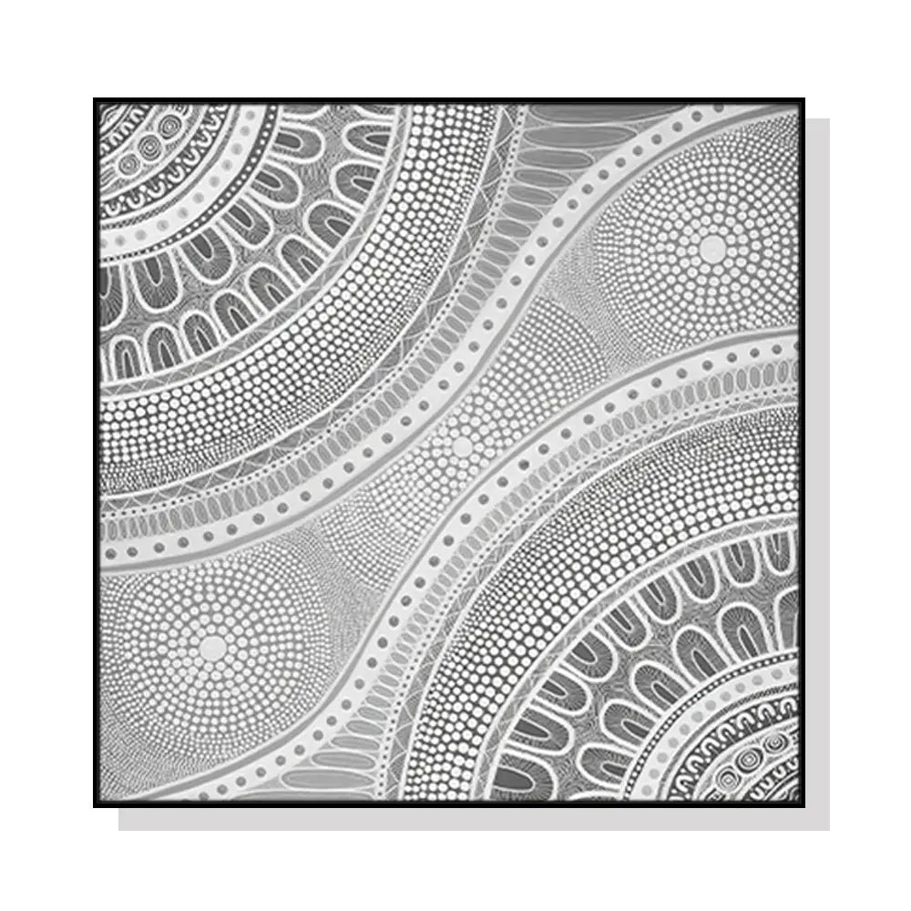 Wall Art 90cmx90cm Nayiri Bami Black Frame Canvas - Home & Garden > Wall Art