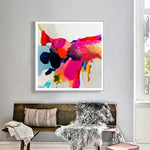 Wall Art 90cmx90cm Reach In White Frame Canvas - Home & Garden > Wall Art