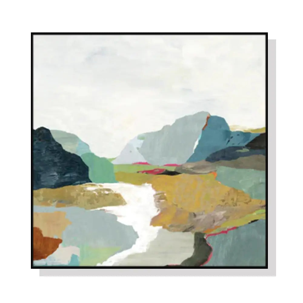 Wall Art 90cmx90cm September Afternoon Black Frame Canvas - Home & Garden > Wall Art
