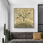 Wall Art 90cmx90cm Tree Of Life Black Frame Canvas - Home & Garden > Wall Art