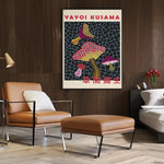 Wall Art Mushroom By Yayoi Kusama Black Frame Canvas 70cmx100cm - Home & Garden > Wall Art