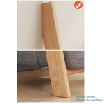 Wall Leaning Ladder Shelf with Laundry Basket Clothes Hamper Bath Towel Rack - Furniture > Office