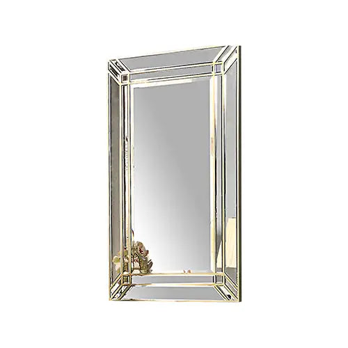 Wall Mirror MDF Construction Rectangular Shape Silver Colour - Home & Garden > Decor > Mirrors