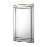 Wall Mirror MDF Construction Rectangular Shape Silver Colour - Home & Garden > Decor > Mirrors