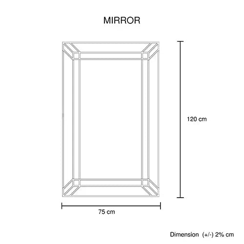 Wall Mirror MDF Construction Rectangular Shape Silver Colour - Home & Garden > Decor > Mirrors