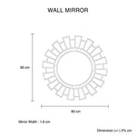 Wall Mirror MDF Silver Clear Image Lightweight MRR-02 - Home & Garden > Decor > Mirrors