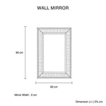 Wall Mirror MDF Silver Mirror Clear Image Rectangular Shape MRR-07 - Furniture > Bedroom