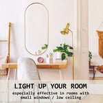 Wall Mirror Oval Aluminum Frame Bathroom 45x100cm GOLD - Home & Garden > Decor > Mirrors