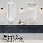 Wall Mirror Oval Aluminum Frame Bathroom 45x100cm GOLD - Home & Garden > Decor > Mirrors