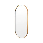 Wall Mirror Oval Aluminum Frame Bathroom 45x100cm GOLD - Home & Garden > Decor > Mirrors
