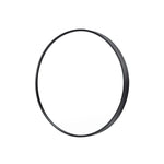 Wall Mirror Round Aluminum Frame Bathroom 50cm BLACK - Home & Garden > Decor > Mirrors