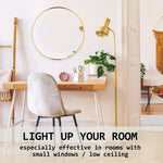 Wall Mirror Round Aluminum Frame Bathroom 50cm GOLD - Home & Garden > Decor > Mirrors