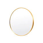Wall Mirror Round Aluminum Frame Bathroom 50cm GOLD - Home & Garden > Decor > Mirrors