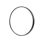Wall Mirror Round Aluminum Frame Bathroom 60cm BLACK - Home & Garden > Decor > Mirrors