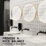 Wall Mirror Round Aluminum Frame Bathroom 60cm GOLD - Home & Garden > Decor > Mirrors