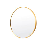 Wall Mirror Round Aluminum Frame Bathroom 60cm GOLD - Home & Garden > Decor > Mirrors