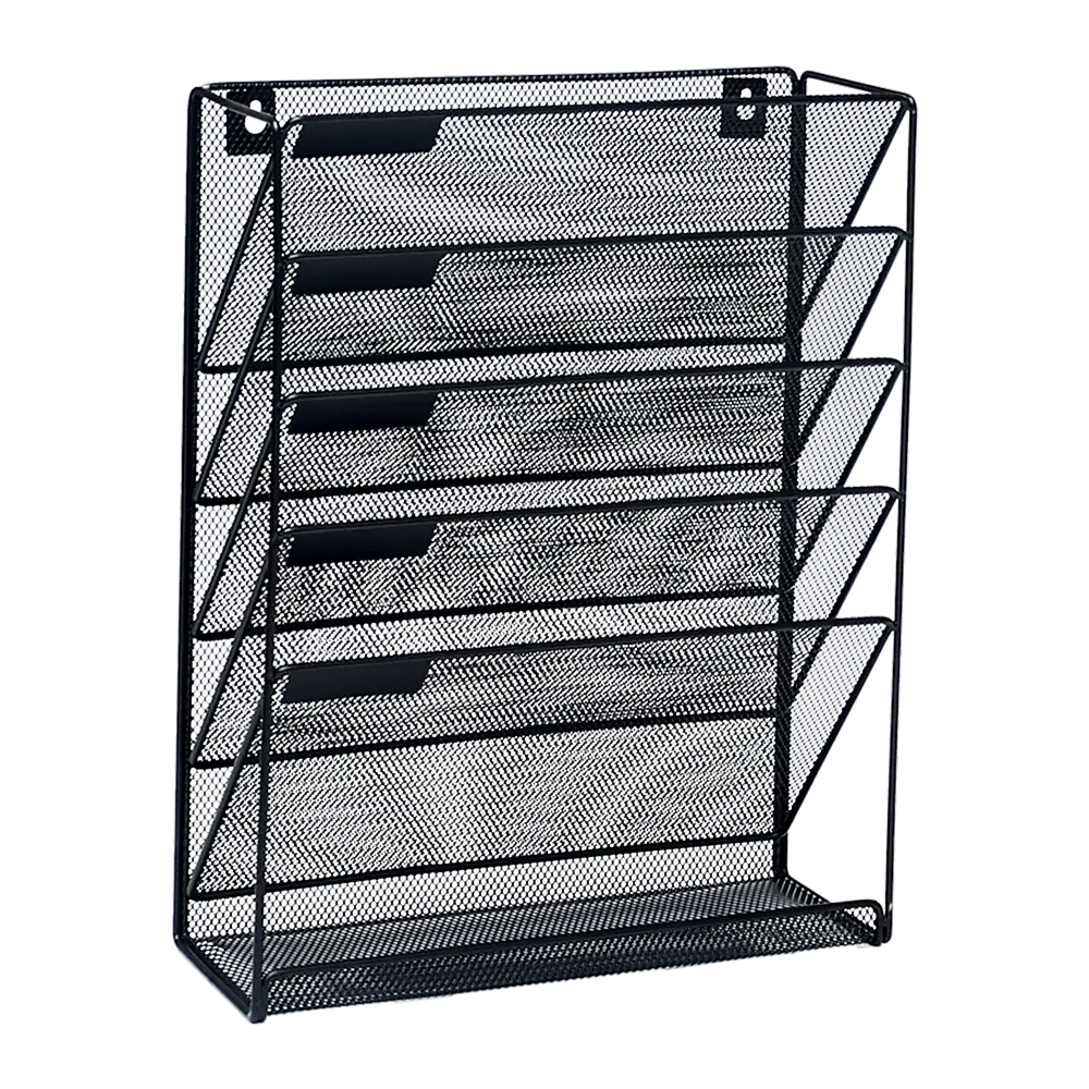 Wall Mount 6 Pocket Hanging File Sorter Organizer Folder Holder Rack Storage - Furniture > Office