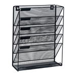 Wall Mount 6 Pocket Hanging File Sorter Organizer Folder Holder Rack Storage - Furniture > Office
