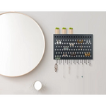 Wall Mount Earring Jewelry Hanger Organizer Holder with 109 Holes and 19 Hooks (Black) - Home & Garden > Storage