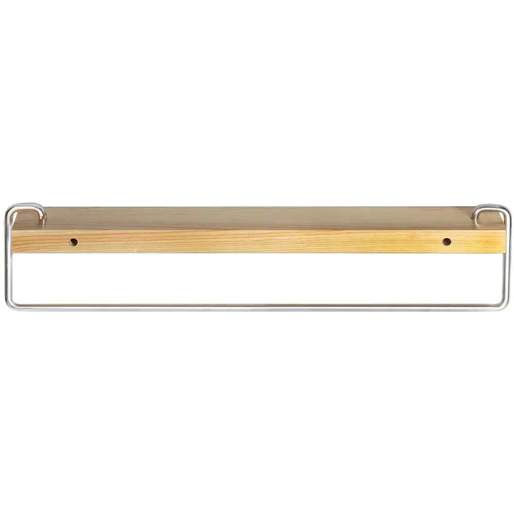 Wall Mount Solid Wood Shelf with Towel Rack Bar Holder Bathroom Organizer Hanger - Home & Garden > Bathroom Accessories