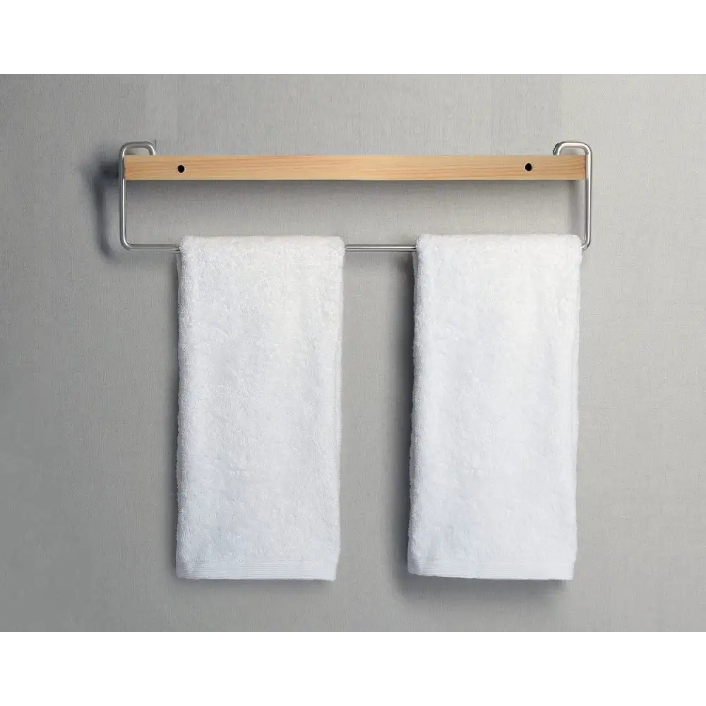 Wall Mount Solid Wood Shelf with Towel Rack Bar Holder Bathroom Organizer Hanger - Home & Garden > Bathroom Accessories