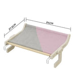 Wall-Mounted Cat Hammock Bed-Wooden Frame Comfortable and Space-Saving Design for Pets - Pet Care > Cat Supplies > Cat