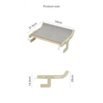 Wall-Mounted Cat Hammock Bed- Wooden Frame Comfortable and Space-Saving Design for Pets - Pet Care > Cat Supplies > Cat