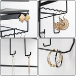Wall Mounted Classic Black Iron Designer for Cosmetics and Jewelry Storage Shelf - Home & Garden > Storage