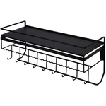 Wall Mounted Classic Black Iron Designer for Cosmetics and Jewelry Storage Shelf - Home & Garden > Storage