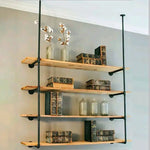 Wall Shelves Display Bookshelf Industrial DIY Pipe Shelf Rustic Brackets - Furniture > Office