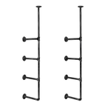 Wall Shelves Display Bookshelf Industrial DIY Pipe Shelf Rustic Brackets - Furniture > Office