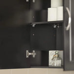 Wall Storage Cabinet Double Doors Black - Home & Garden > Storage