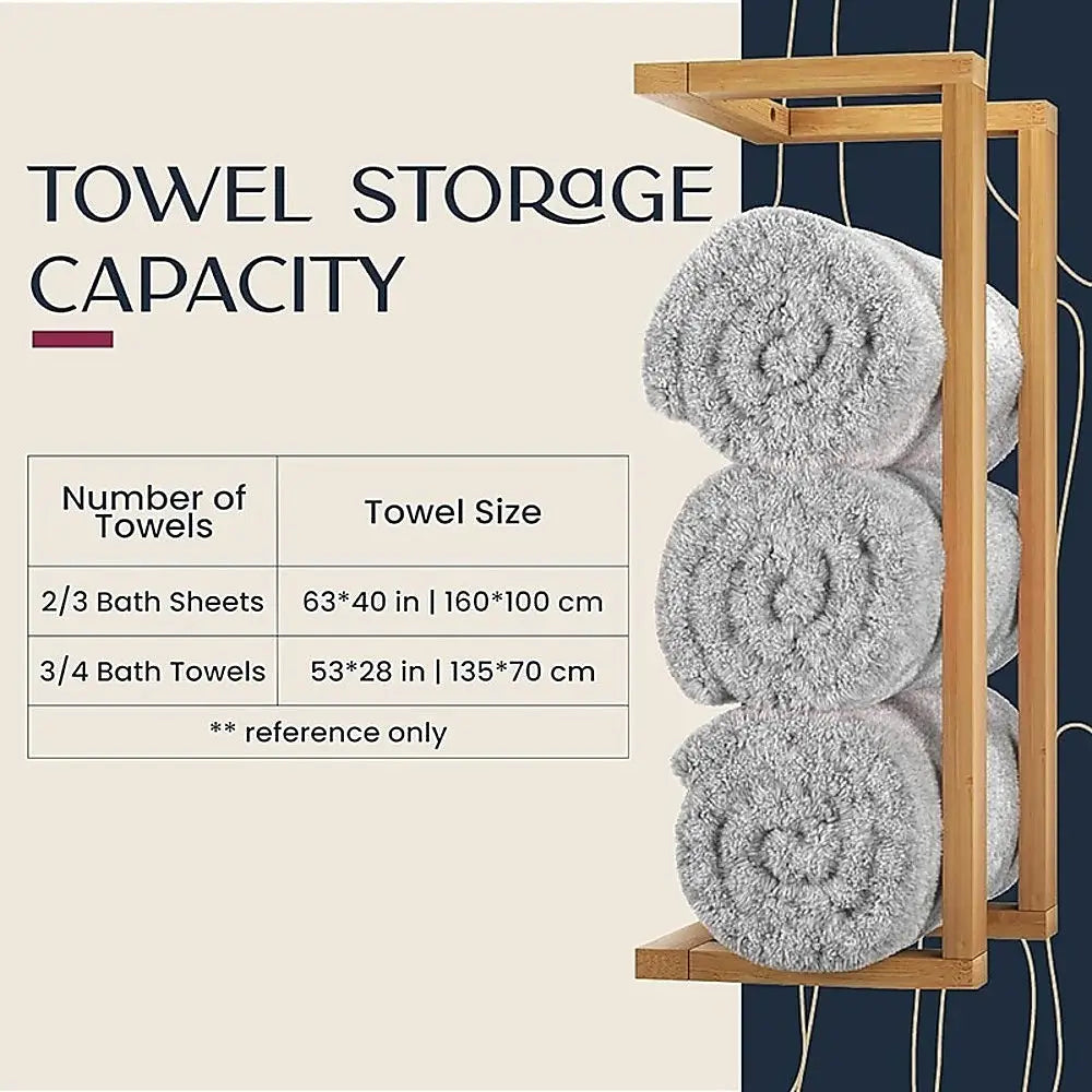 Wall Towel Rack for Rolled Towels Bathroom Storage - Home & Garden > Bathroom Accessories > Towel Racks & Holders