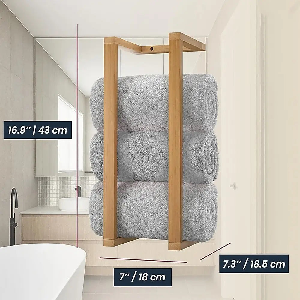 Wall Towel Rack for Rolled Towels Bathroom Storage - Home & Garden > Bathroom Accessories > Towel Racks & Holders