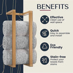 Wall Towel Rack for Rolled Towels Bathroom Storage - Home & Garden > Bathroom Accessories > Towel Racks & Holders