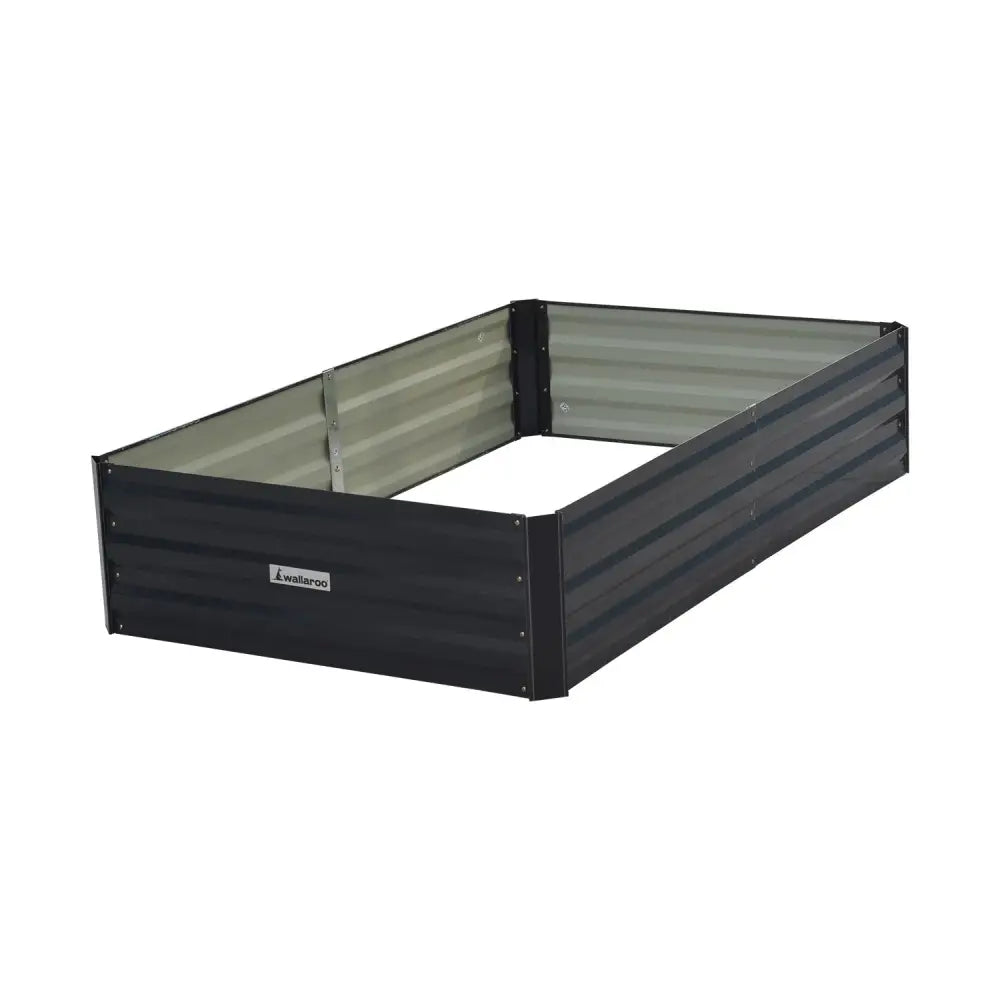 Wallaroo 150 x 90 x 30cm Galvanized Steel Garden Bed - Black - Home & Garden > Garden Beds