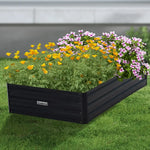 Wallaroo 150 x 90 x 30cm Galvanized Steel Garden Bed - Black - Home & Garden > Garden Beds
